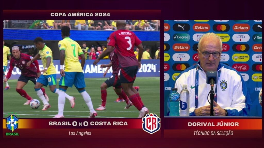 Dorival analisa empate com a Costa Rica e explica saída de Vini Jr.: "Muito bem marcado" - Globo.com
