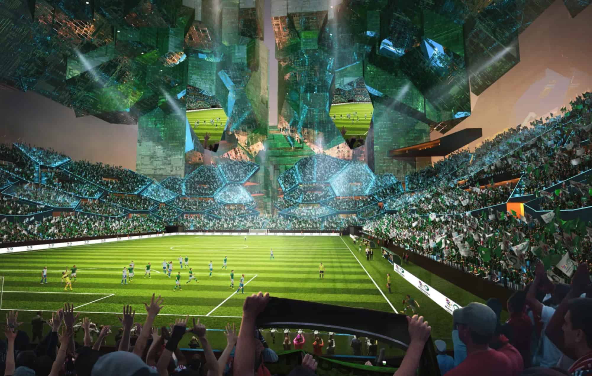 Futurista e diferentão, estádio da Copa de 2034 parece ter saído do videogame