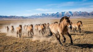 A região isolada da Ásia onde ainda sobrevivem cavalos selvagens raríssimos