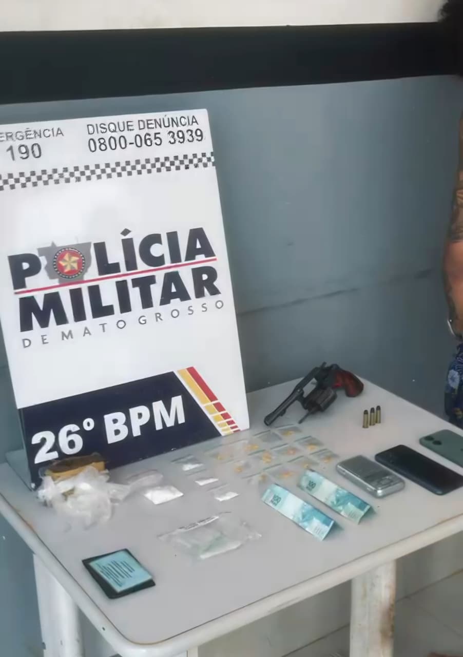 Polícia Militar prende faccionado por tráfico de drogas e porte ilegal de arma de fogo