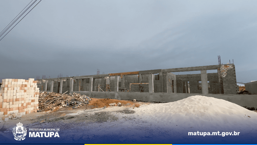 OBRAS DA MAIOR CRECHE DE MATUPÁ AVANÇAM