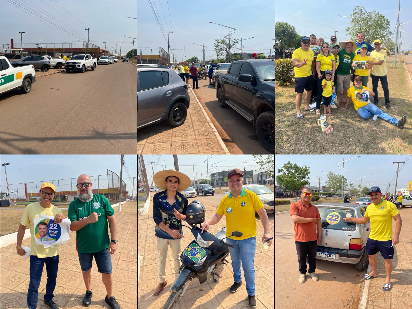 Apoiadores da direita realizam grande adesivaço em apoio a Flávio Bolsonaro em Matupá
