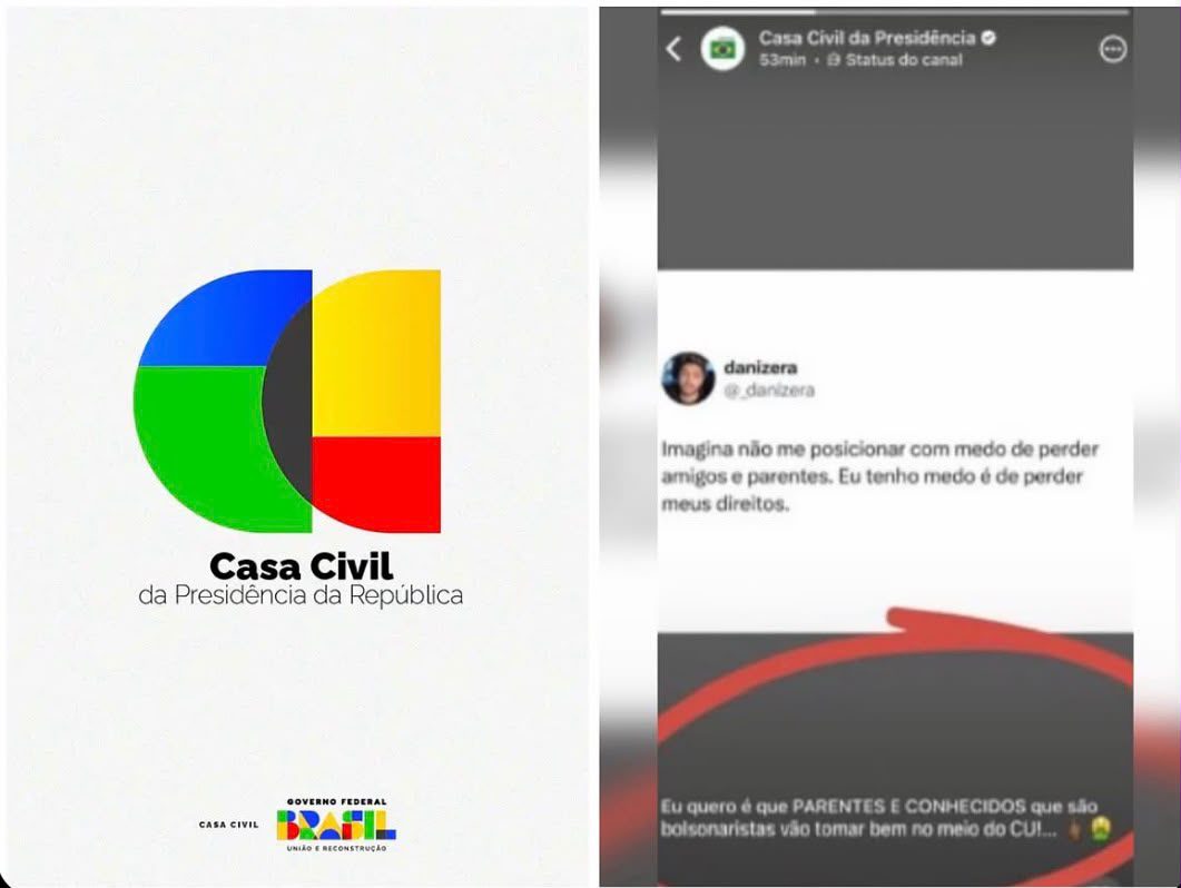CANAL OFICIAL DA CASA CIVIL NO WHATSAPP PUBLICA MENSAGEM COM ATAQUES A BOLSONARISTAS E APAGA CONTEÚDO HORAS DEPOIS